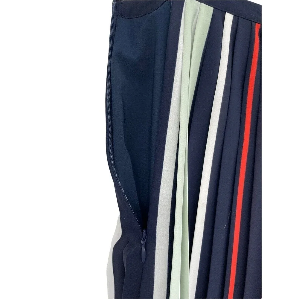 Rebecca Minkoff Madeline Pleated Skirt Striped A-Line Size 10 NWT $228